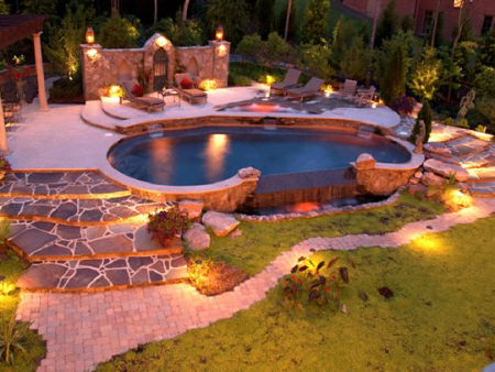 Outdoor Swimming Pool Lighting Vacaville, CA